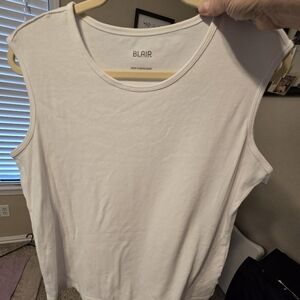 Blair Women's Soft White Sleeveless Top